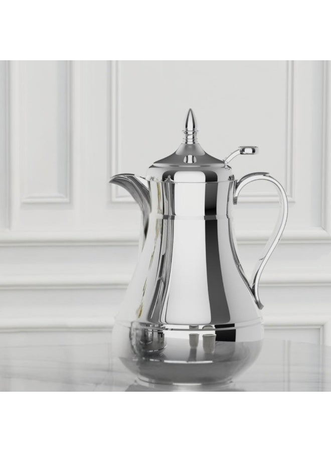 Eva Elegant Silver Coffee & Tea Thermos Set - Image 2